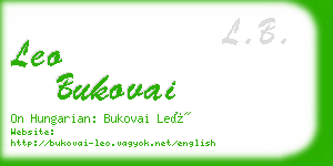 leo bukovai business card